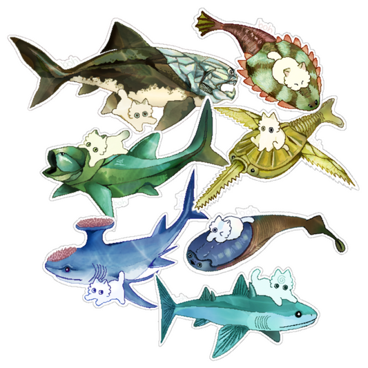 devonian fish sticker pack